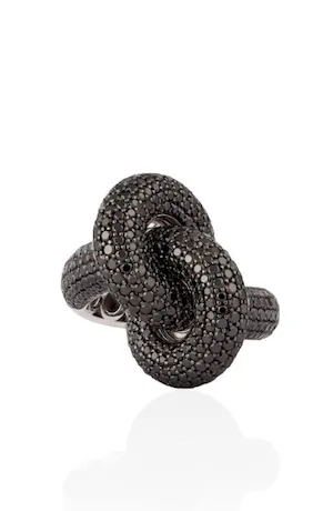 Кольцо Узел черный