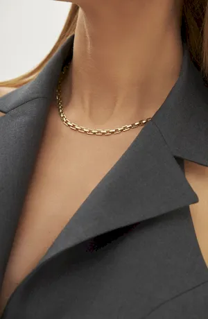 Колье «Brutal elegance» позолота
