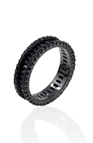 Кольцо “Back to black” черное