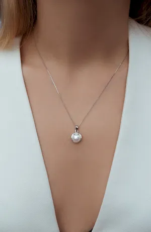 Кулон с цепочкой “Classy pearl”