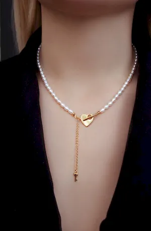 Colier  «Heart with a lock»
