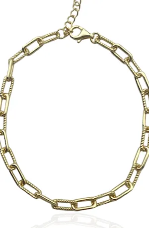 Браслет «цепь золотая тонкая»